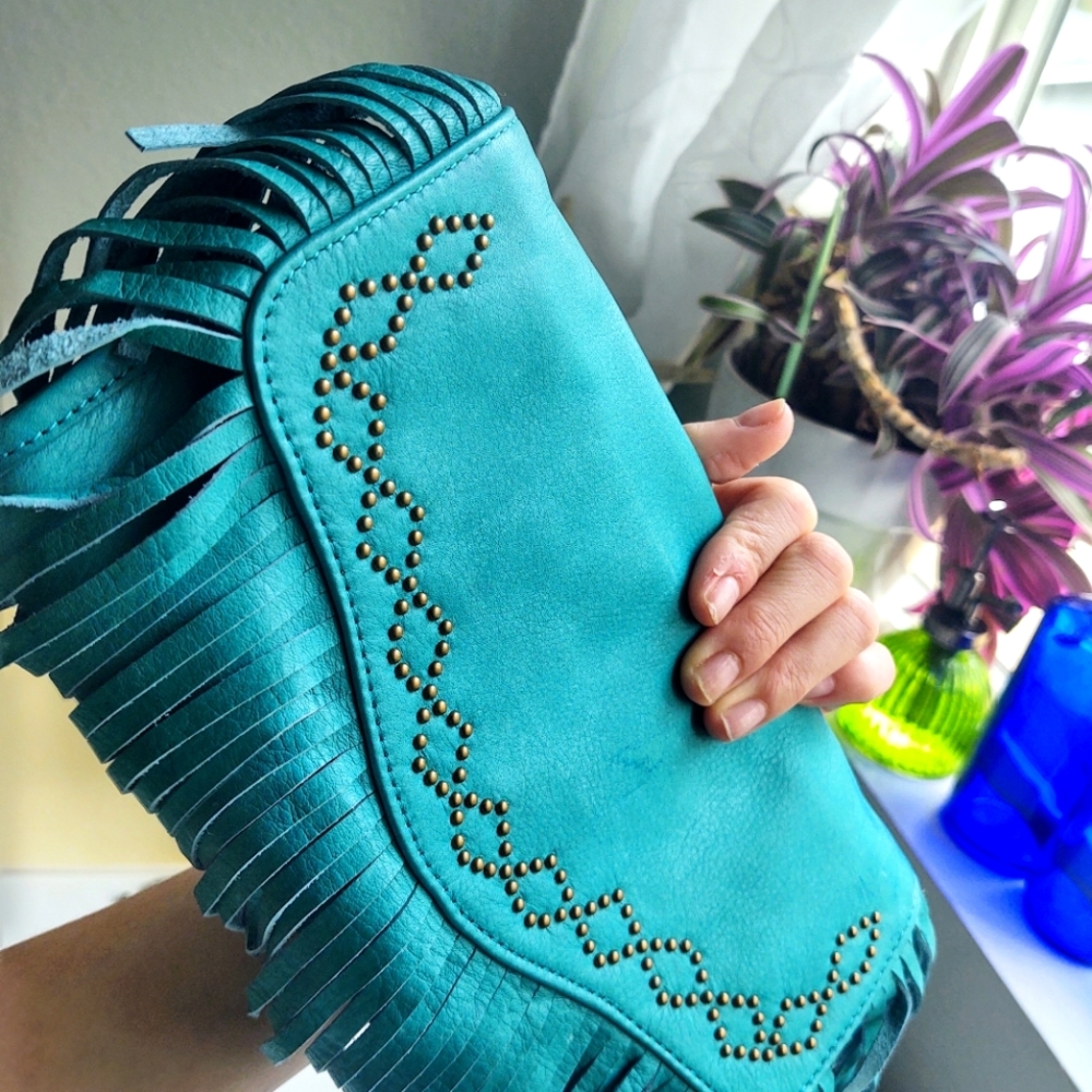 Turquoise Lucky Brand Crossbody/Hand Bag
